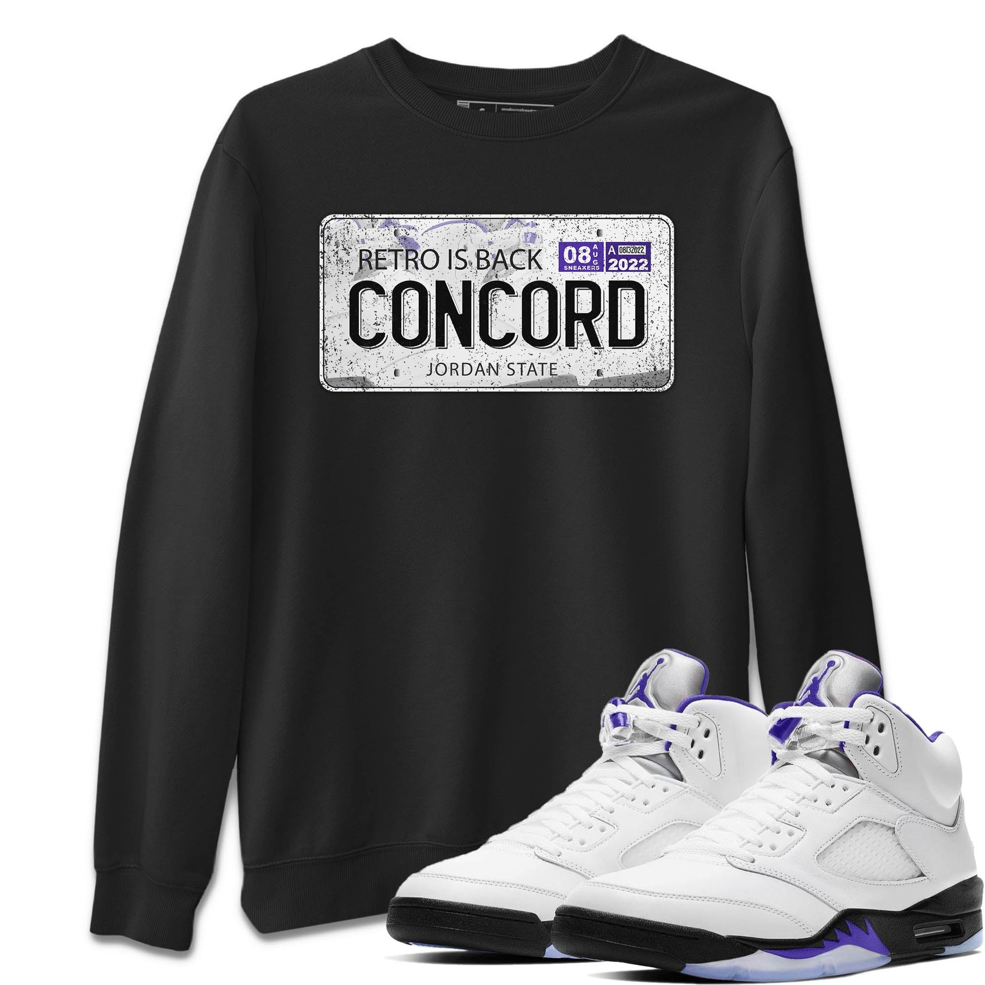 Jordan 5 Concord Sneaker Match Tees Jordan Plate Sneaker Tees Jordan 5 Concord Sneaker Release Tees Unisex Shirts