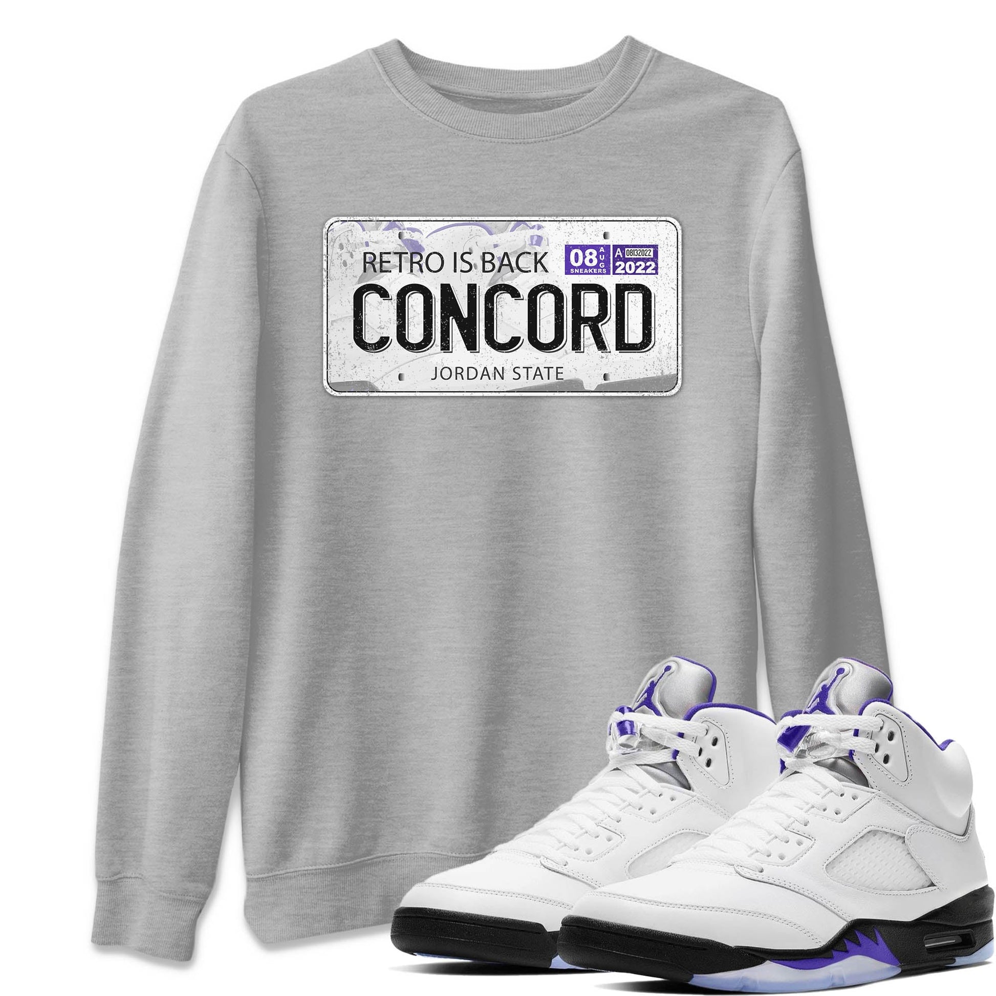 Jordan 5 Concord Sneaker Match Tees Jordan Plate Sneaker Tees Jordan 5 Concord Sneaker Release Tees Unisex Shirts