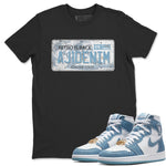 Jordan 1 Denim Sneaker Match Tees Jordan Plate Sneaker Tees Jordan 1 Denim Sneaker Release Tees Unisex Shirts