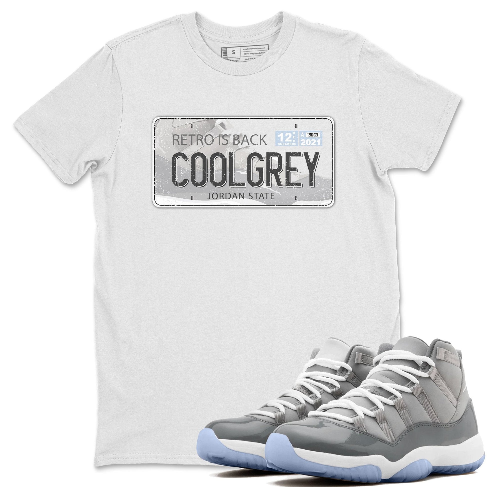 Jordan 11 Cool Grey Sneaker Match Tees Jordan Plate Sneaker Tees Jordan 11 Cool Grey Sneaker Release Tees Unisex Shirts