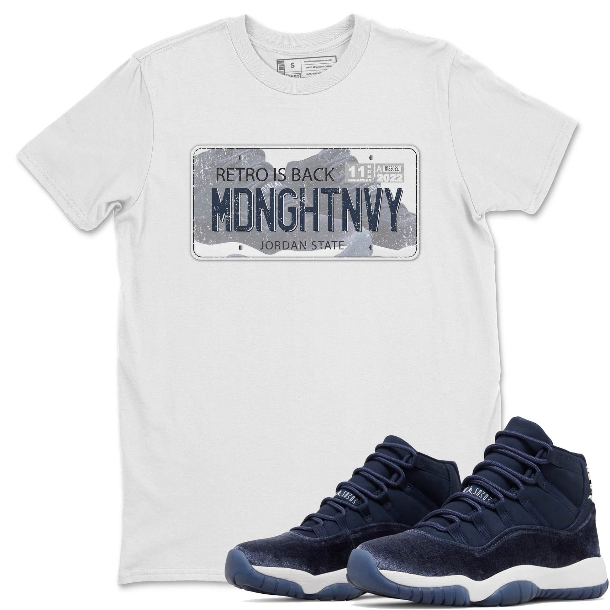 Jordan 11 Midnight Navy Sneaker Match Tees Jordan Plate Sneaker Tees Jordan 11 Midnight Navy Sneaker Release Tees Unisex Shirts