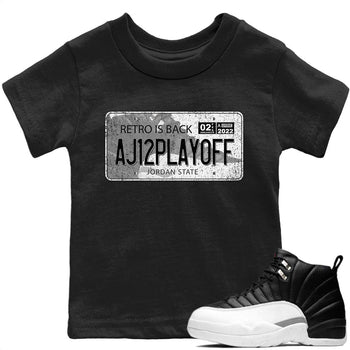 Jordan 12 Playoffs Sneaker Match Tees Jordan Plate Sneaker Tees Jordan 12 Playoffs Sneaker Release Tees Kids Shirts