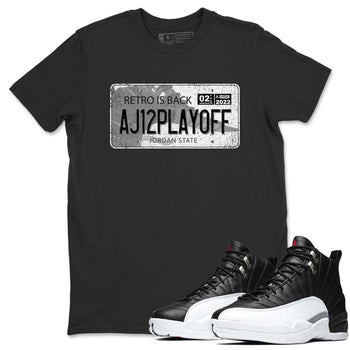 Jordan 12 Playoffs Sneaker Match Tees Jordan Plate Sneaker Tees Jordan 12 Playoffs Sneaker Release Tees Unisex Shirts