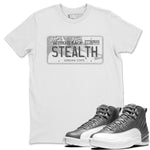 Jordan 12 Stealth Sneaker Match Tees Jordan Plate Sneaker Tees Jordan 12 Stealth Sneaker Release Tees Unisex Shirts