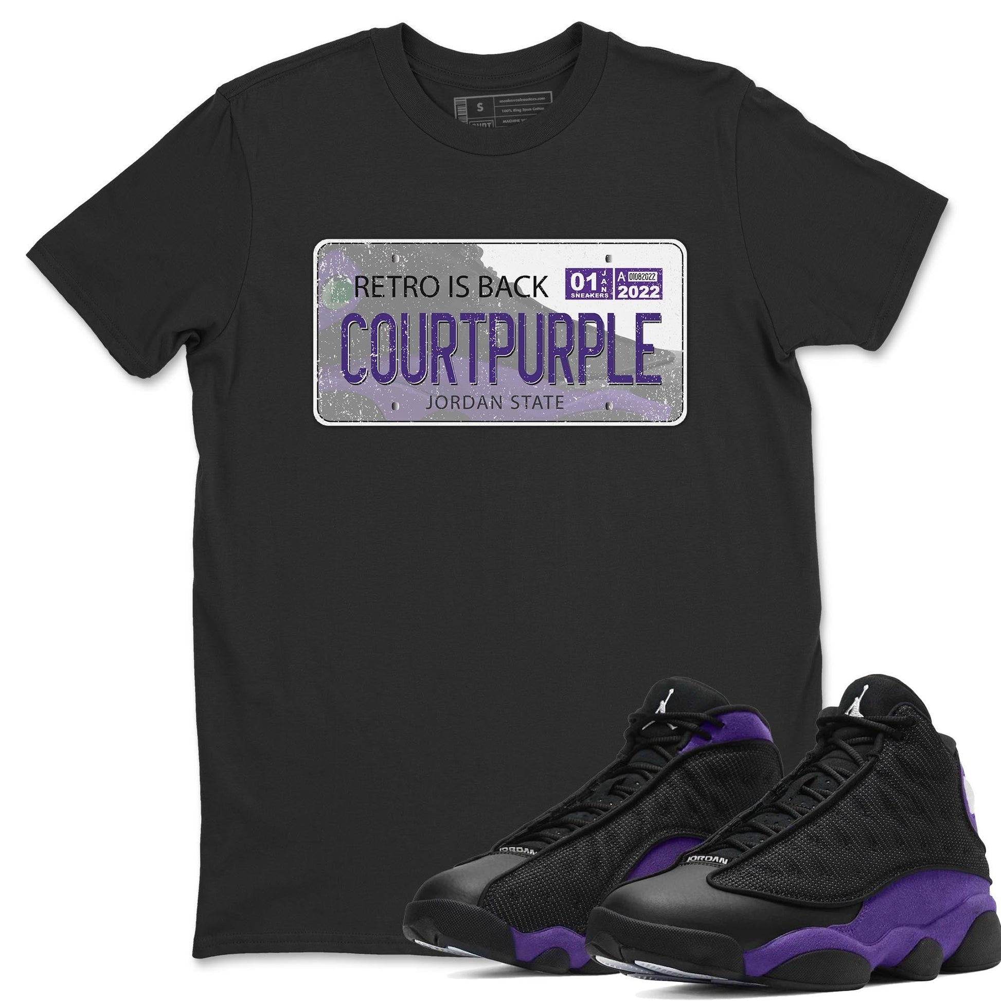 Jordan 13 Court Purple Sneaker Match Tees Jordan Plate Sneaker Tees Jordan 13 Court Purple Sneaker Release Tees Unisex Shirts