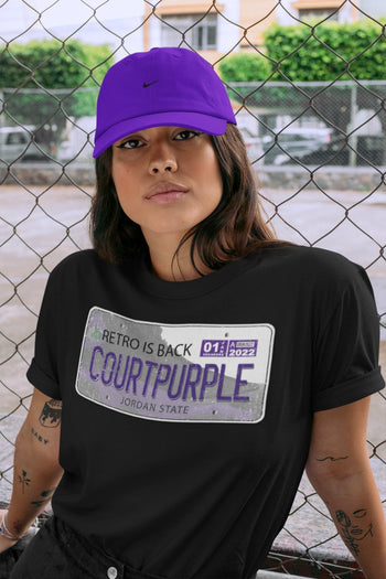 Jordan 13 Court Purple Sneaker Match Tees Jordan Plate Sneaker Tees Jordan 13 Court Purple Sneaker Release Tees Unisex Shirts