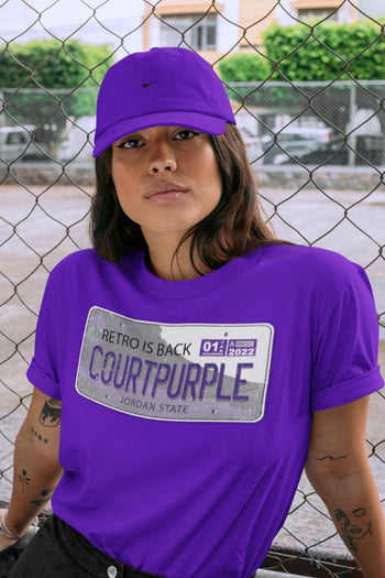 Jordan 13 Court Purple Sneaker Match Tees Jordan Plate Sneaker Tees Jordan 13 Court Purple Sneaker Release Tees Unisex Shirts