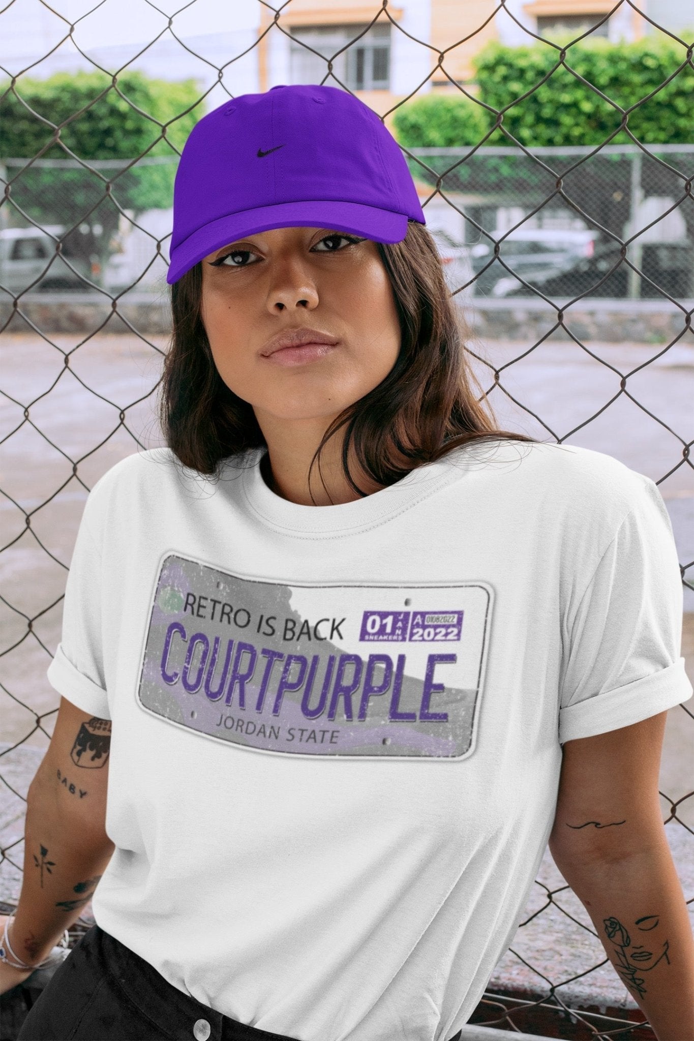 Jordan 13 Court Purple Sneaker Match Tees Jordan Plate Sneaker Tees Jordan 13 Court Purple Sneaker Release Tees Unisex Shirts