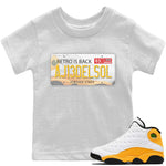 Jordan 13 Del Sol Sneaker Match Tees Jordan Plate Sneaker Tees Jordan 13 Del Sol Sneaker Release Tees Kids Shirts