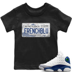 Jordan 13 French Blue Sneaker Match Tees Jordan Plate Sneaker Tees Jordan 13 French Blue Sneaker Release Tees Kids Shirts