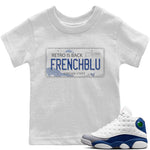 Jordan 13 French Blue Sneaker Match Tees Jordan Plate Sneaker Tees Jordan 13 French Blue Sneaker Release Tees Kids Shirts