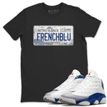 Jordan 13 French Blue Sneaker Match Tees Jordan Plate Sneaker Tees Jordan 13 French Blue Sneaker Release Tees Unisex Shirts