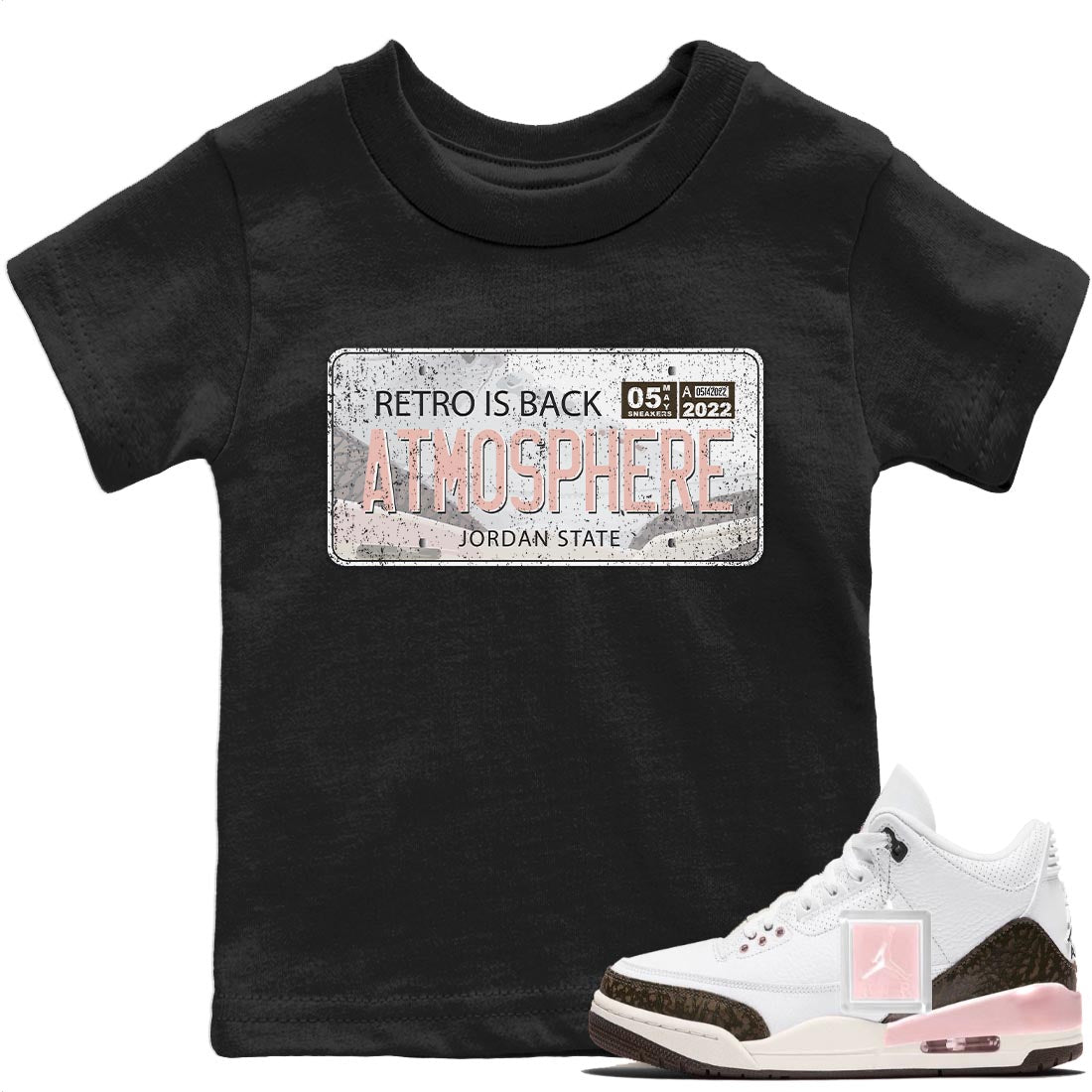 Jordan 3 Atmosphere Sneaker Match Tees Jordan Plate Sneaker Tees Jordan 3 Atmosphere Sneaker Release Tees Kids Shirts