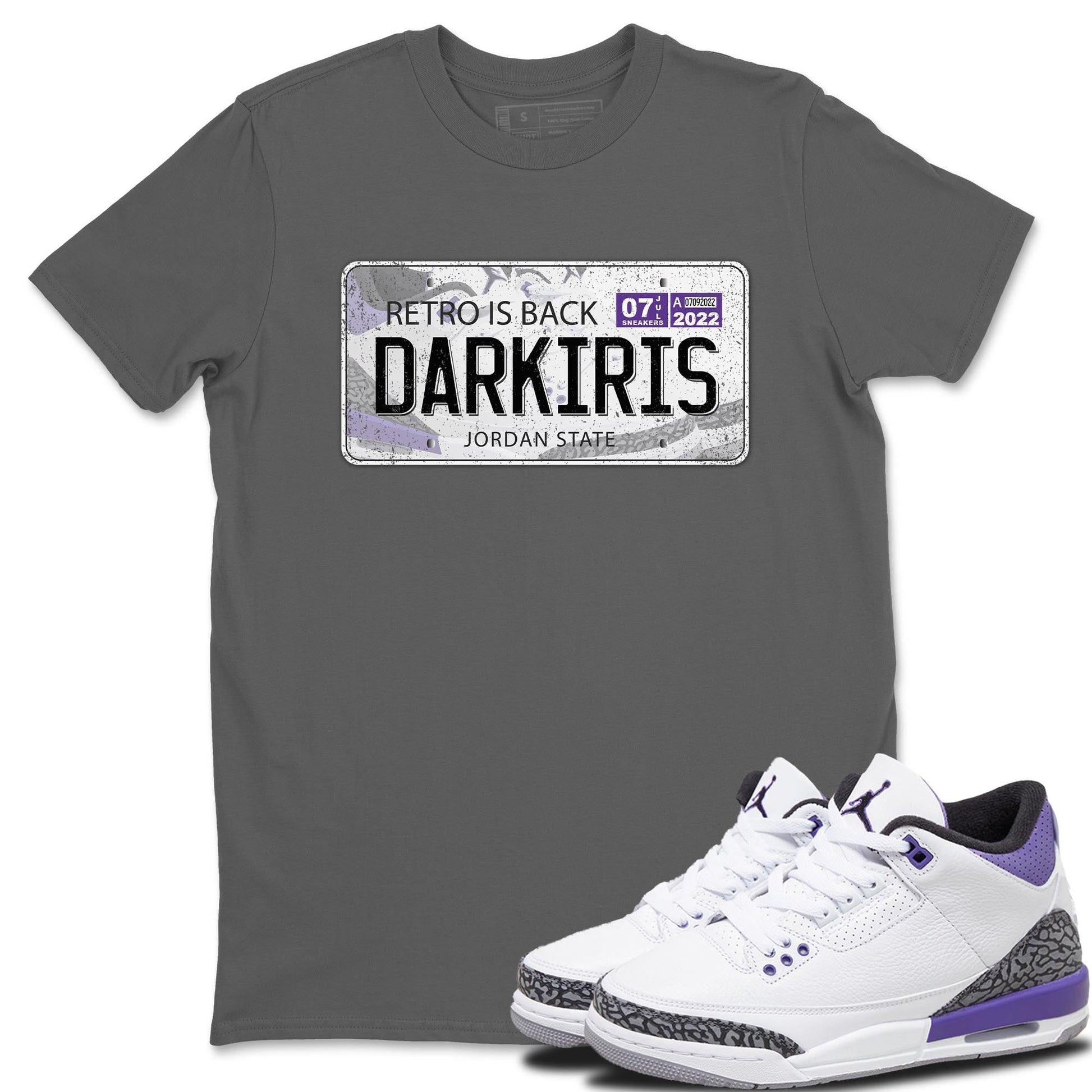 Jordan 3 Dark Iris Sneaker Match Tees Jordan Plate Sneaker Tees Jordan 3 Dark Iris Sneaker Release Tees Unisex Shirts