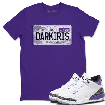 Jordan 3 Dark Iris Sneaker Match Tees Jordan Plate Sneaker Tees Jordan 3 Dark Iris Sneaker Release Tees Unisex Shirts
