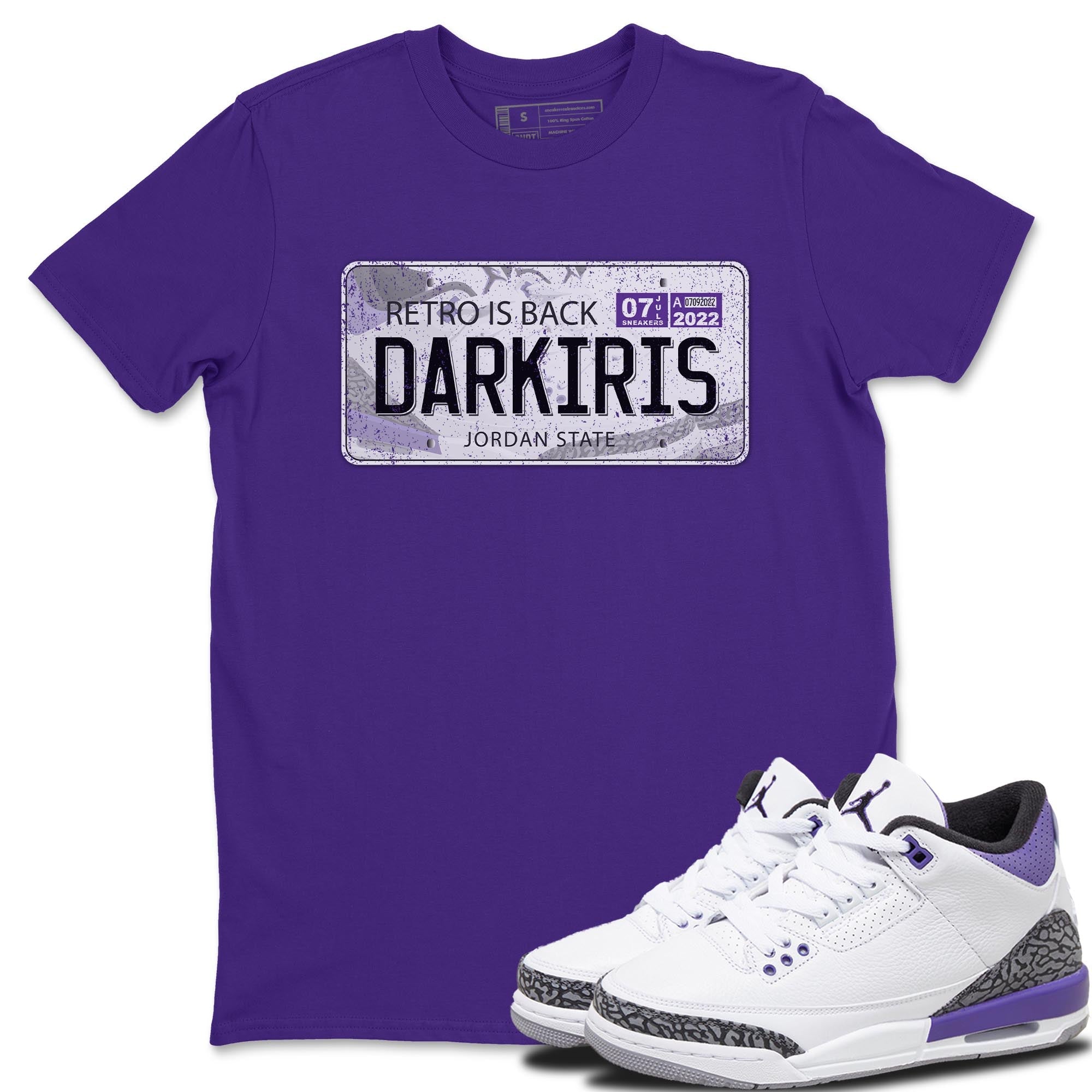 Jordan 3 Dark Iris Sneaker Match Tees Jordan Plate Sneaker Tees Jordan 3 Dark Iris Sneaker Release Tees Unisex Shirts