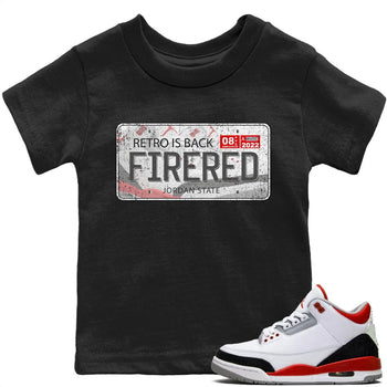 Jordan 3 Fire Red Sneaker Match Tees Jordan Plate Sneaker Tees Jordan 3 Fire Red Sneaker Release Tees Kids Shirts