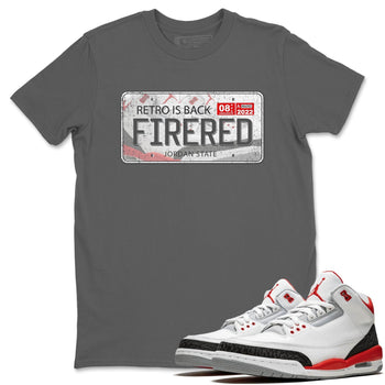 Jordan 3 Fire Red Sneaker Match Tees Jordan Plate Sneaker Tees Jordan 3 Fire Red Sneaker Release Tees Unisex Shirts