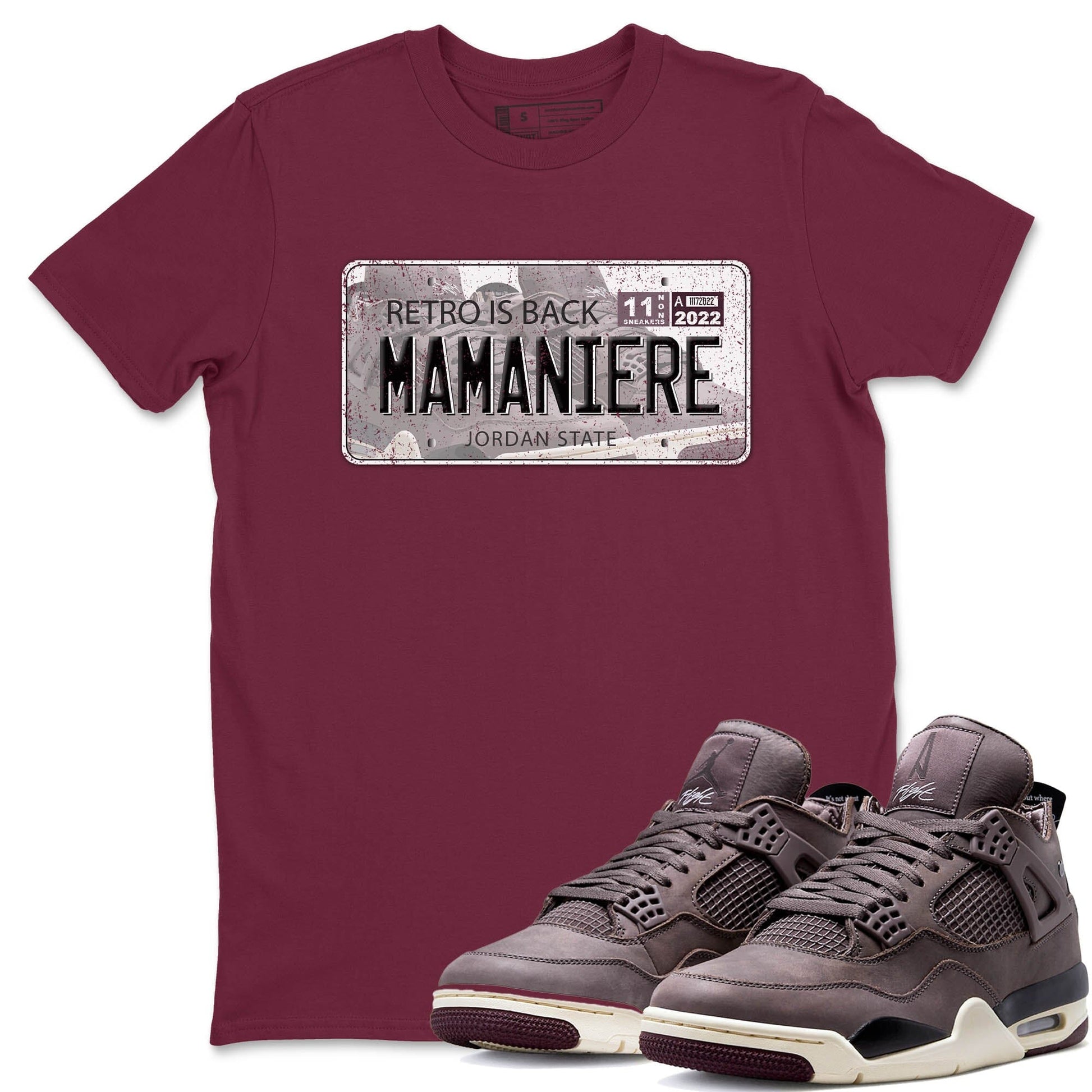 Jordan 4 A Ma Maniere Sneaker Match Tees Jordan Plate Sneaker Tees Jordan 4 A Ma Maniere Sneaker Release Tees Unisex Shirts