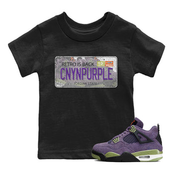 Jordan 4 Canyon Purple Sneaker Match Tees Jordan Plate Sneaker Tees Jordan 4 Canyon Purple Sneaker Release Tees Kids Shirts