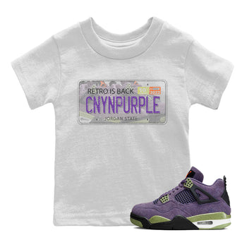 Jordan 4 Canyon Purple Sneaker Match Tees Jordan Plate Sneaker Tees Jordan 4 Canyon Purple Sneaker Release Tees Kids Shirts