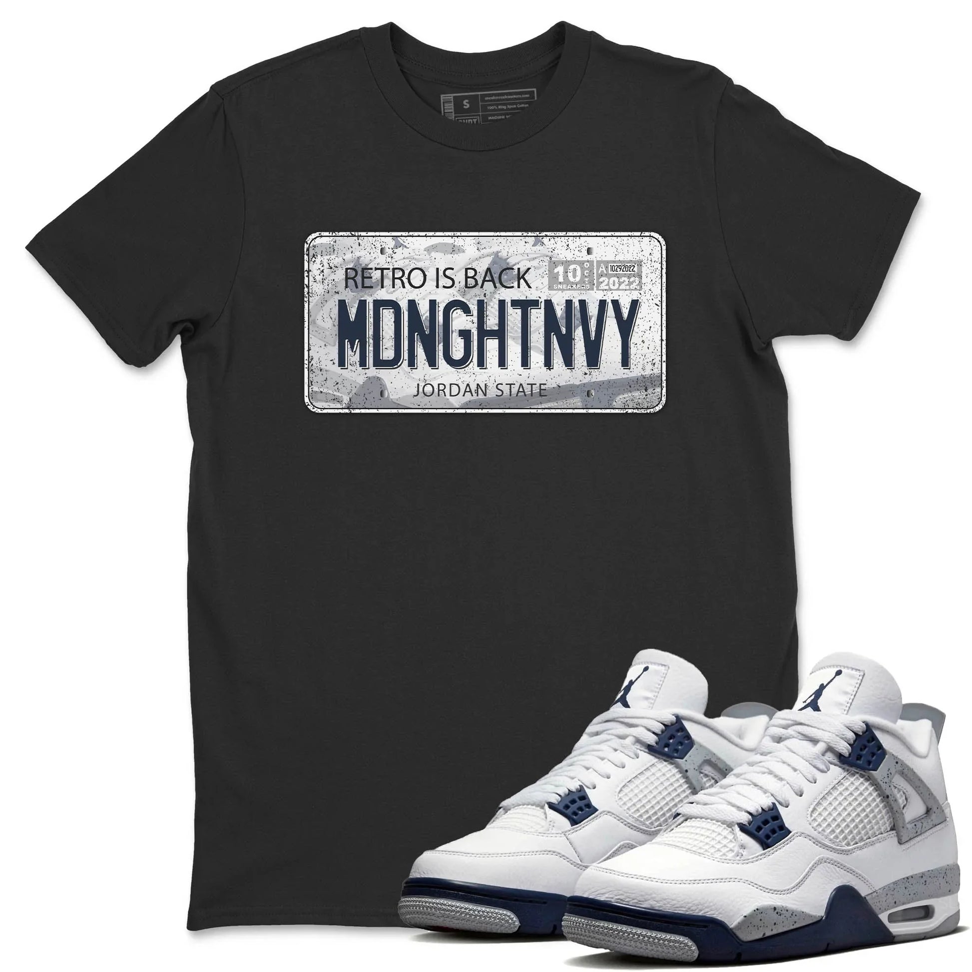 Jordan 4 Midnight Navy Sneaker Match Tees Jordan Plate Sneaker Tees Jordan 4 Midnight Navy Sneaker Release Tees Unisex Shirts