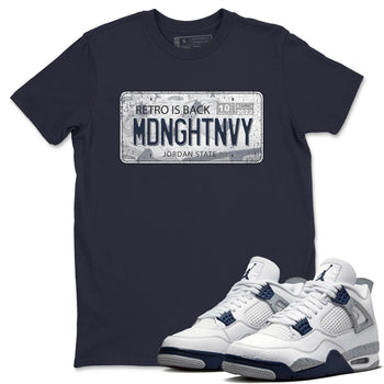 Jordan 4 Midnight Navy Sneaker Match Tees Jordan Plate Sneaker Tees Jordan 4 Midnight Navy Sneaker Release Tees Unisex Shirts