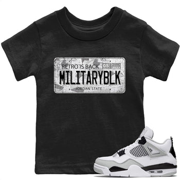 Jordan 4 Military Black Sneaker Match Tees Jordan Plate Sneaker Tees Jordan 4 Military Black Sneaker Release Tees Kids Shirts