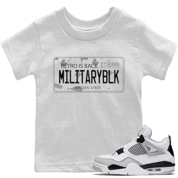 Jordan 4 Military Black Sneaker Match Tees Jordan Plate Sneaker Tees Jordan 4 Military Black Sneaker Release Tees Kids Shirts