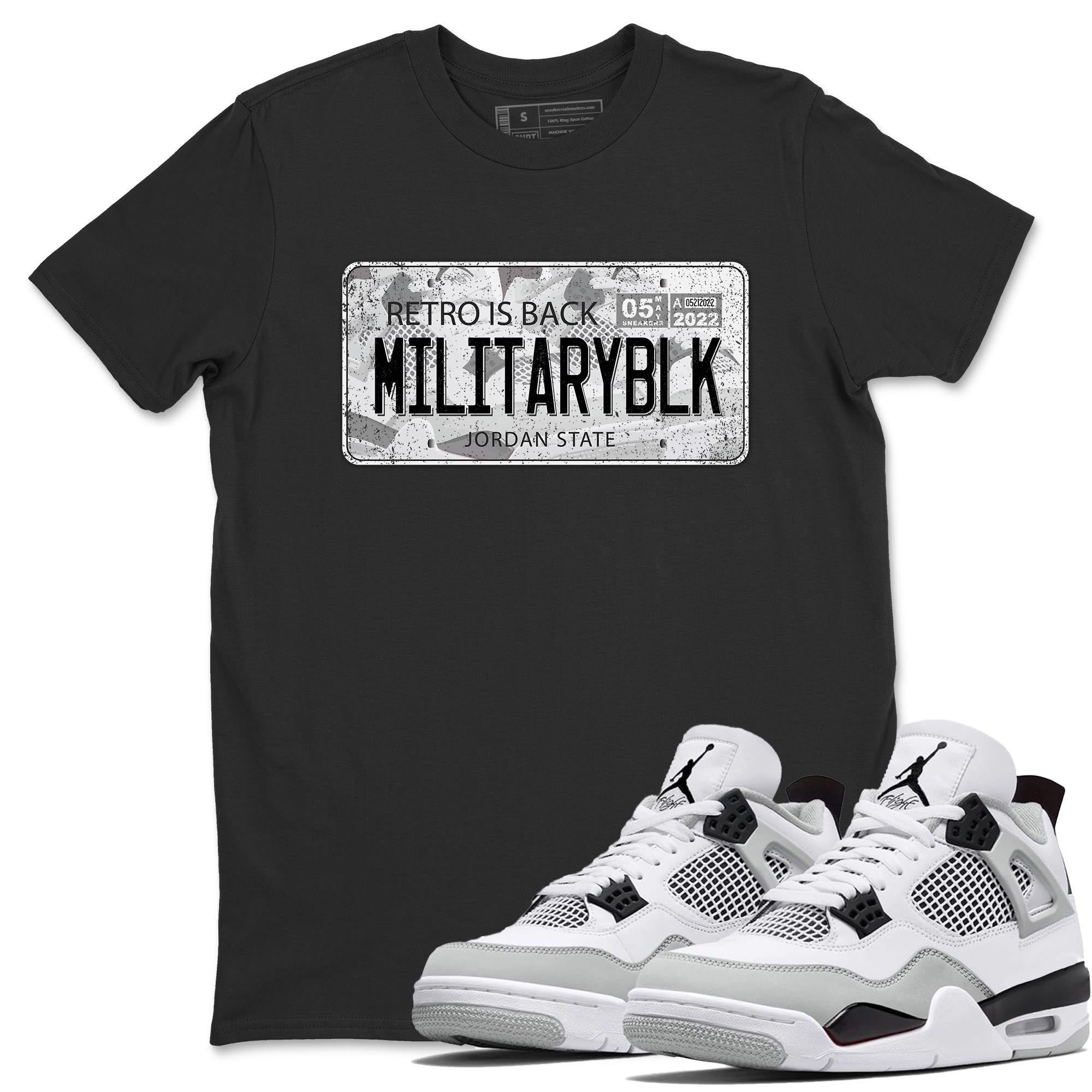 Jordan 4 Military Black Sneaker Match Tees Jordan Plate Sneaker Tees Jordan 4 Military Black Sneaker Release Tees Unisex Shirts