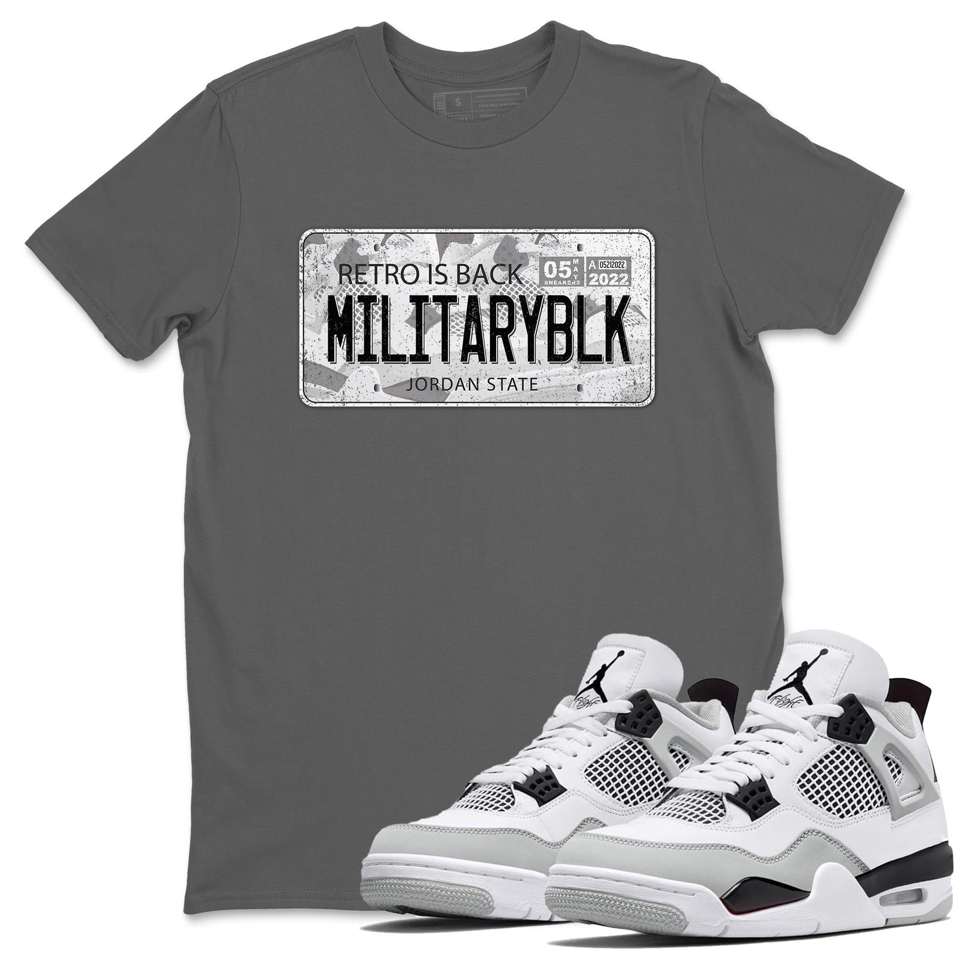 Jordan 4 Military Black Sneaker Match Tees Jordan Plate Sneaker Tees Jordan 4 Military Black Sneaker Release Tees Unisex Shirts