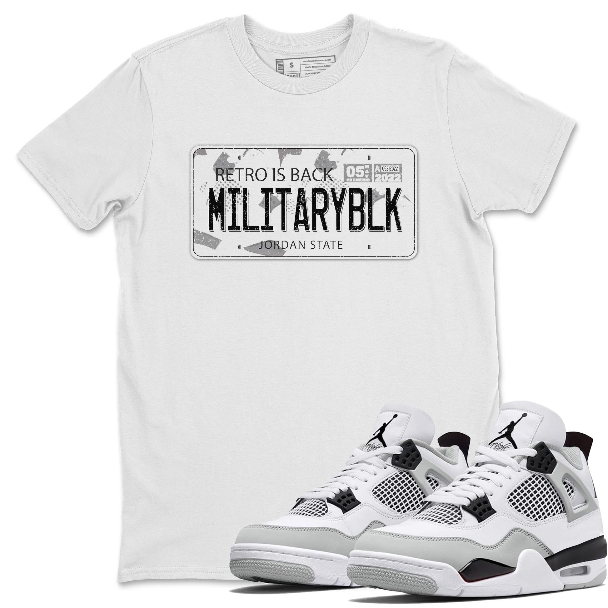 Jordan 4 Military Black Sneaker Match Tees Jordan Plate Sneaker Tees Jordan 4 Military Black Sneaker Release Tees Unisex Shirts