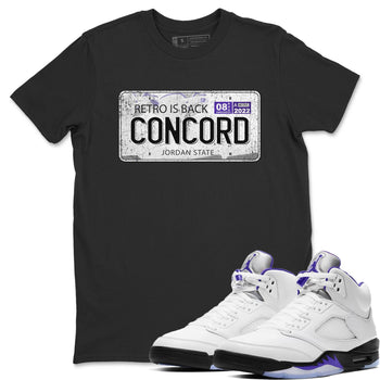 Jordan 5 Concord Sneaker Match Tees Jordan Plate Sneaker Tees Jordan 5 Concord Sneaker Release Tees Unisex Shirts