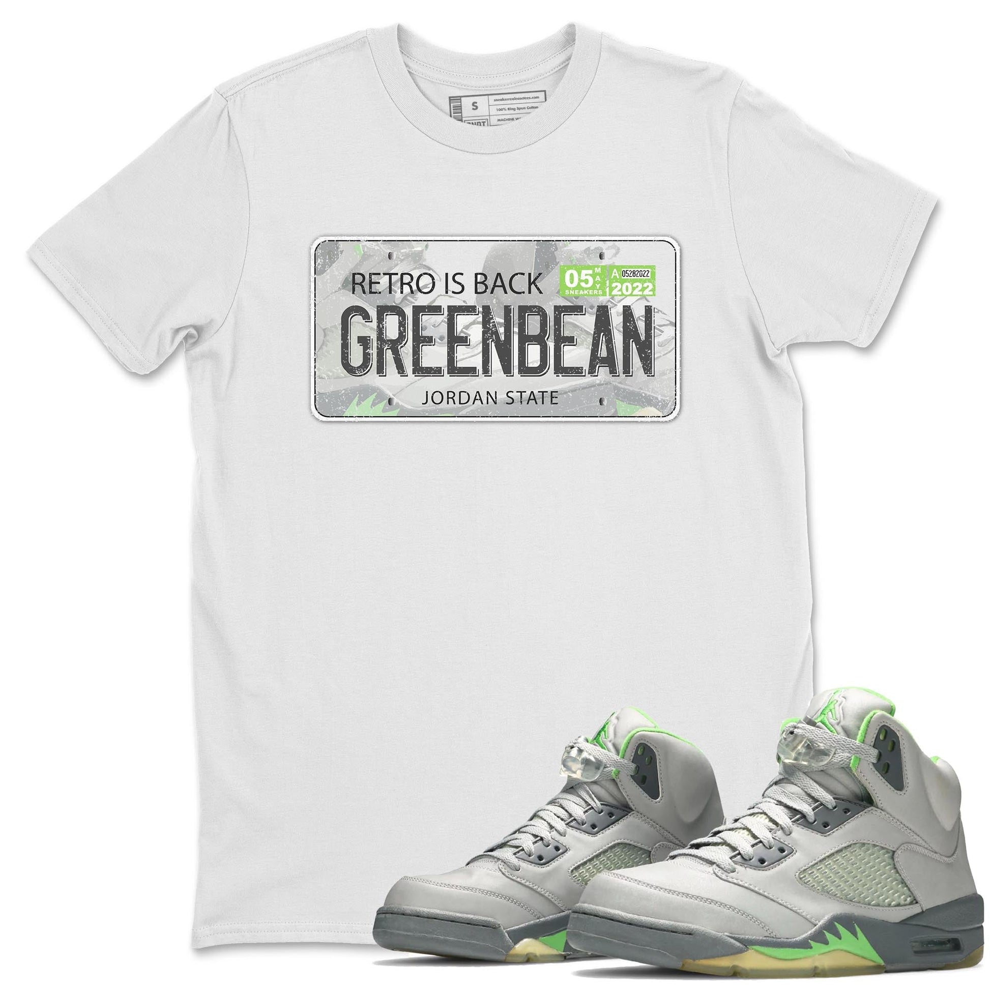 Jordan 5 Green Bean Sneaker Match Tees Jordan Plate Sneaker Tees Jordan 5 Green Bean Sneaker Release Tees Unisex Shirts
