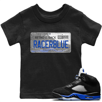 Jordan 5 Racer Blue Sneaker Match Tees Jordan Plate Sneaker Tees Jordan 5 Racer Blue Sneaker Release Tees Kids Shirts
