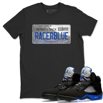 Jordan 5 Racer Blue Sneaker Match Tees Jordan Plate Sneaker Tees Jordan 5 Racer Blue Sneaker Release Tees Unisex Shirts