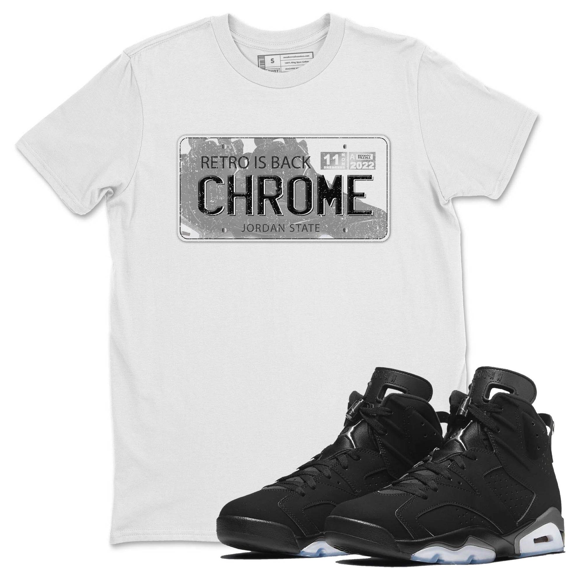 Jordan 6 Chrome Sneaker Match Tees Jordan Plate Sneaker Tees Jordan 6 Chrome Sneaker Release Tees Unisex Shirts