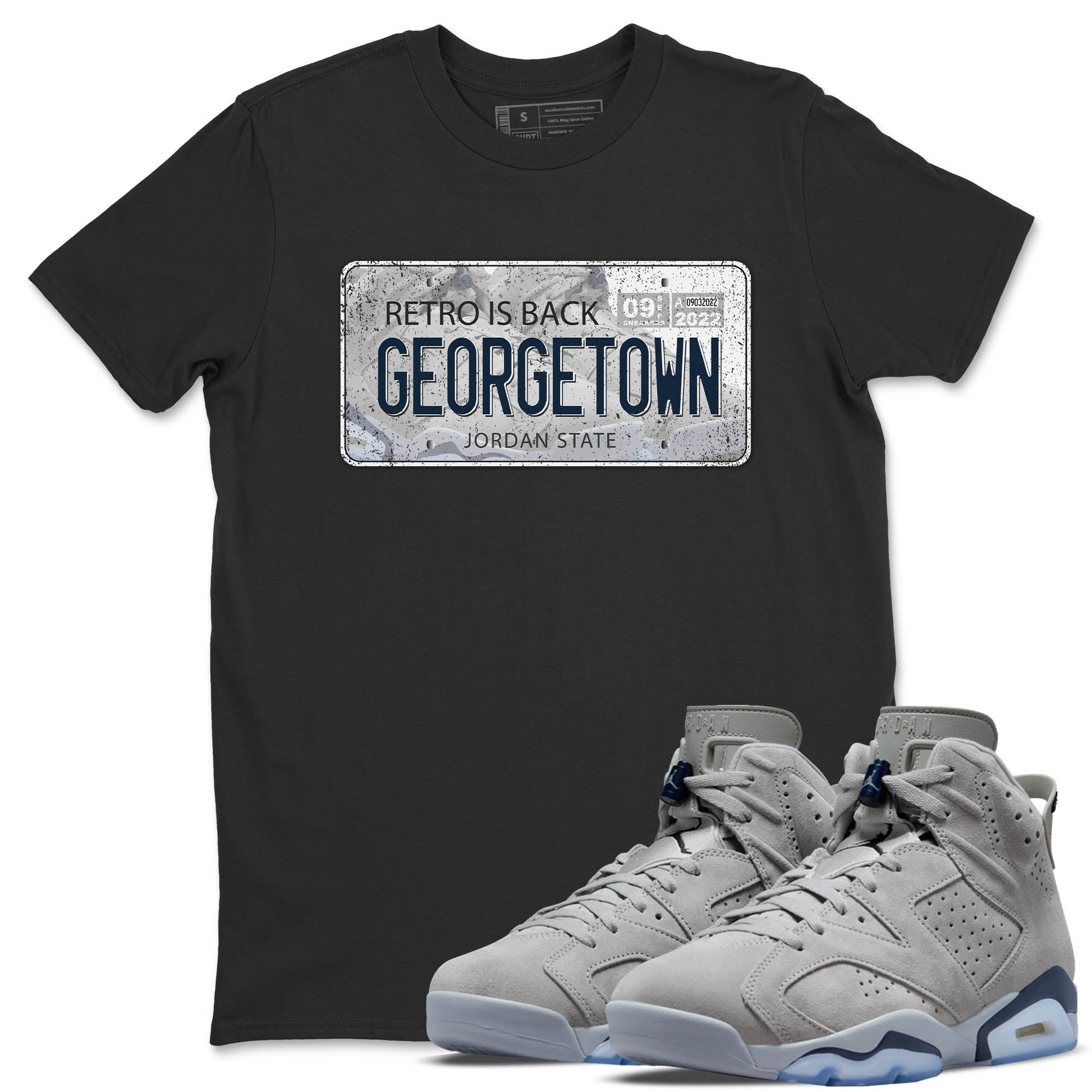 Jordan 6 Georgetown Sneaker Match Tees Jordan Plate Sneaker Tees Jordan 6 Georgetown Sneaker Release Tees Unisex Shirts