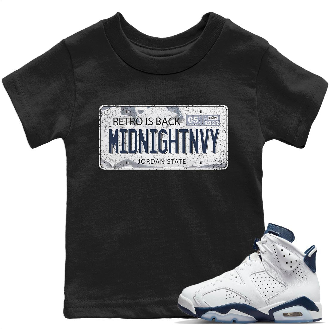 Jordan 6 Midnight Navy Sneaker Match Tees Jordan Plate Sneaker Tees Jordan 6 Midnight Navy Sneaker Release Tees Kids Shirts