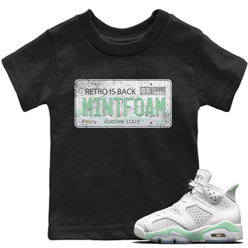 Jordan 6 Mint Foam Sneaker Match Tees Jordan Plate Sneaker Tees Jordan 6 Mint Foam Sneaker Release Tees Kids Shirts