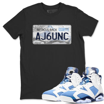 Jordan 6 UNC Sneaker Match Tees Jordan Plate Sneaker Tees Jordan 6 UNC Sneaker Release Tees Unisex Shirts