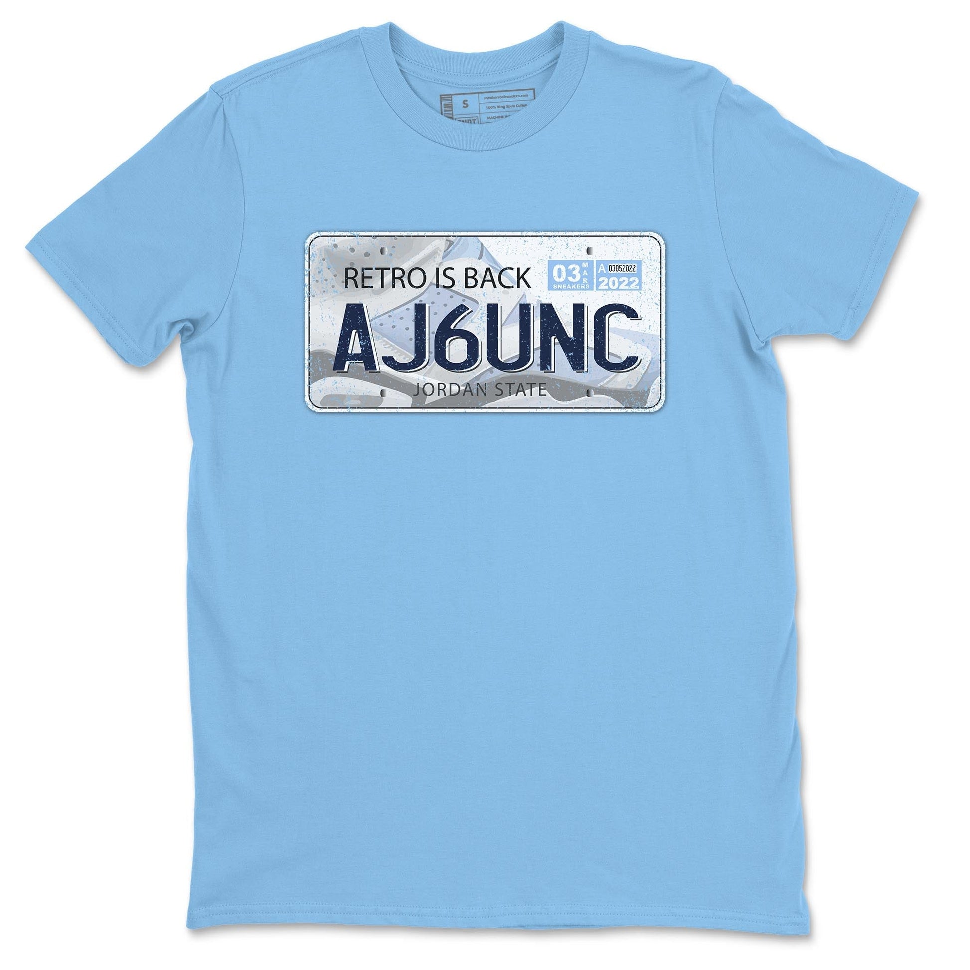 Jordan 6 UNC Sneaker Match Tees Jordan Plate Sneaker Tees Jordan 6 UNC Sneaker Release Tees Unisex Shirts