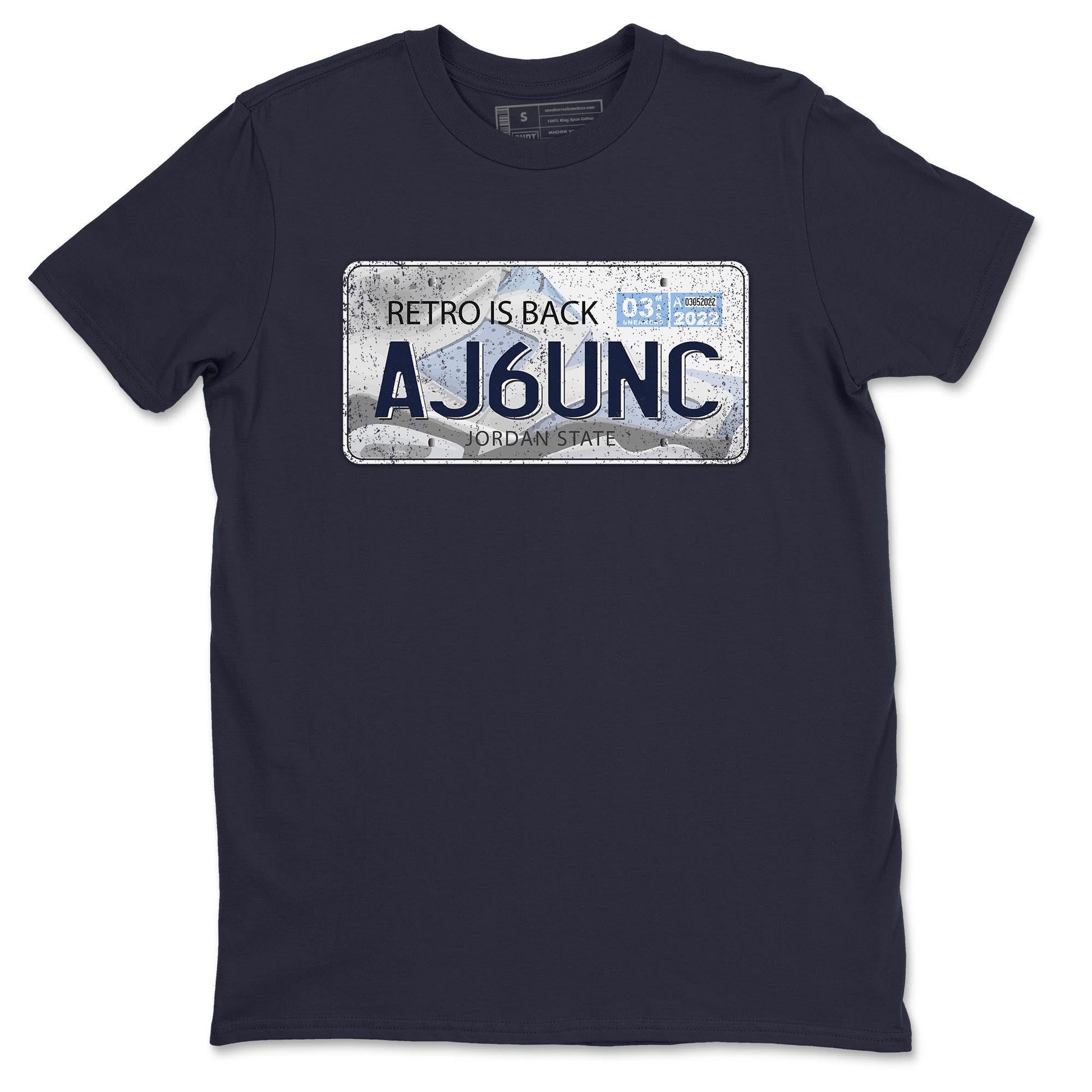 Jordan 6 UNC Sneaker Match Tees Jordan Plate Sneaker Tees Jordan 6 UNC Sneaker Release Tees Unisex Shirts