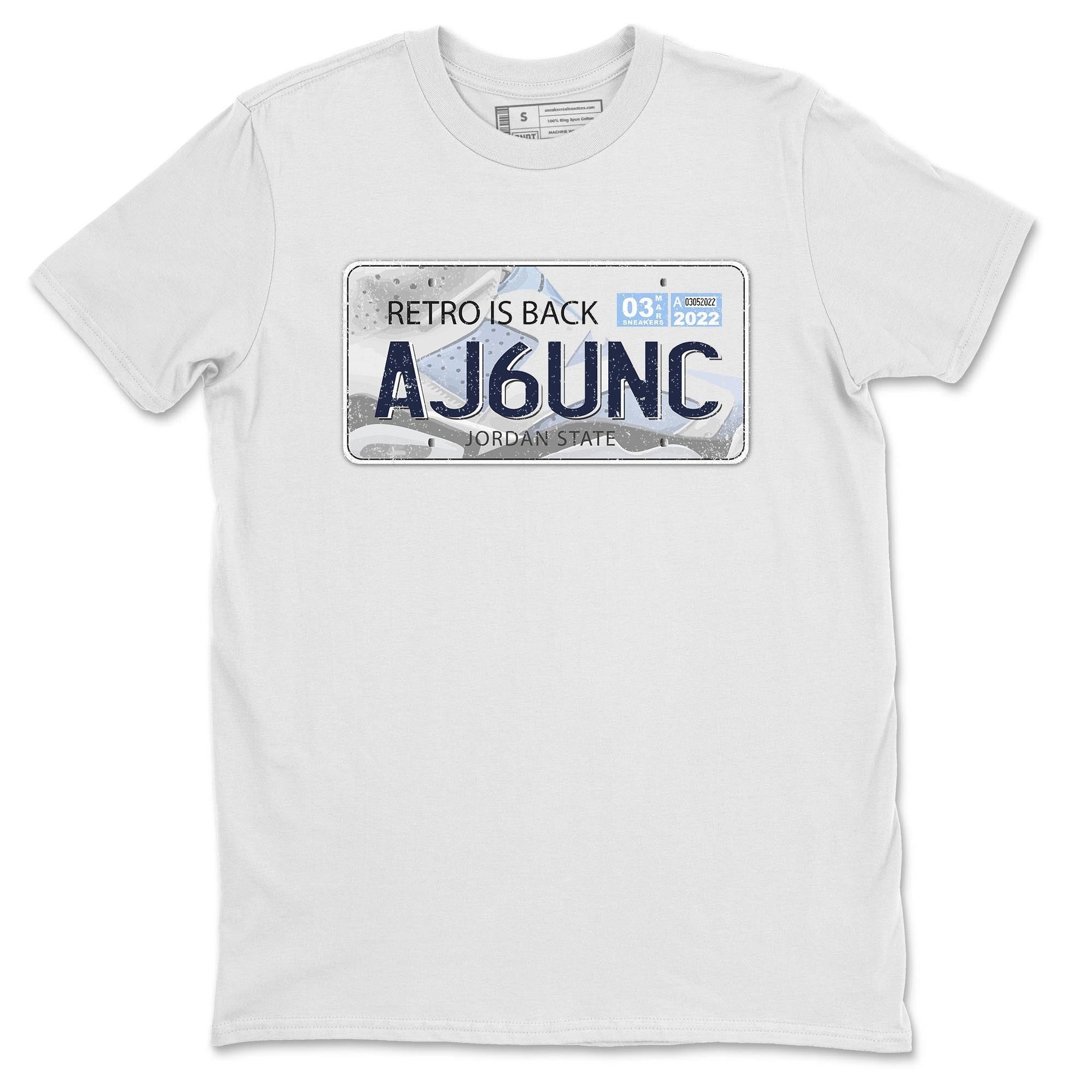 Jordan 6 UNC Sneaker Match Tees Jordan Plate Sneaker Tees Jordan 6 UNC Sneaker Release Tees Unisex Shirts