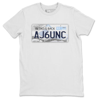 Jordan 6 UNC Sneaker Match Tees Jordan Plate Sneaker Tees Jordan 6 UNC Sneaker Release Tees Unisex Shirts