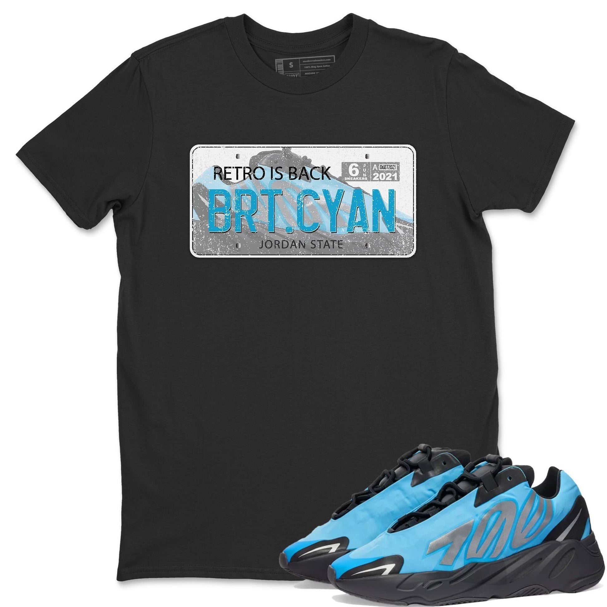 Yeezy 700 Bright Cyan Sneaker Match Tees Jordan Plate Sneaker Tees Yeezy 700 Bright Cyan Sneaker Release Tees Unisex Shirts