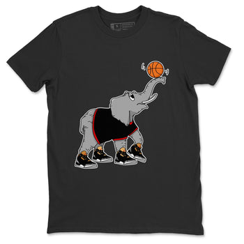 Jordan 3 Black Gold Sneaker Match Tees Juggling Elephant Sneaker Tees Jordan 3 Black Gold Sneaker Release Tees Unisex Shirts