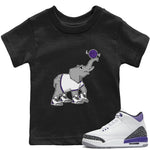 Jordan 3 Dark Iris Sneaker Match Tees Juggling Elephant Sneaker Tees Jordan 3 Dark Iris Sneaker Release Tees Kids Shirts