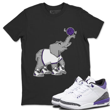 Jordan 3 Dark Iris Sneaker Match Tees Juggling Elephant Sneaker Tees Jordan 3 Dark Iris Sneaker Release Tees Unisex Shirts