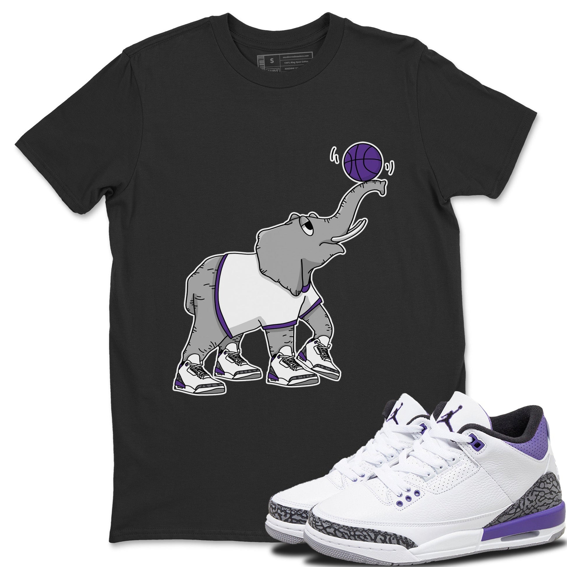 Jordan 3 Dark Iris Sneaker Match Tees Juggling Elephant Sneaker Tees Jordan 3 Dark Iris Sneaker Release Tees Unisex Shirts